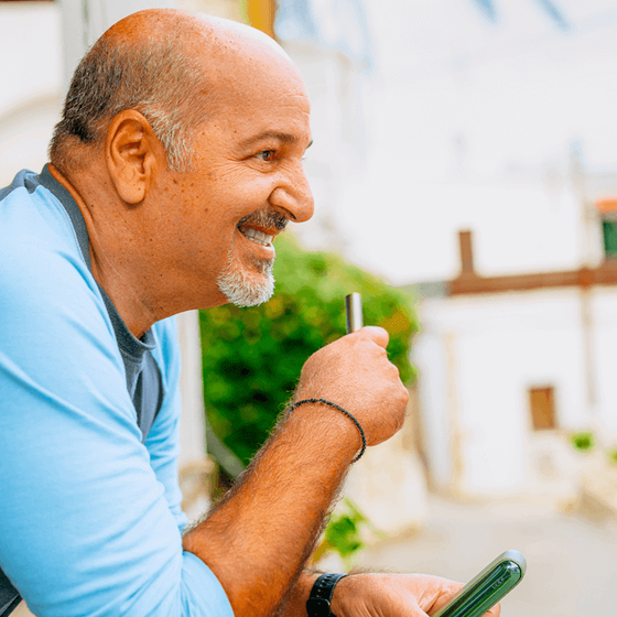 IQOS device in man's hands